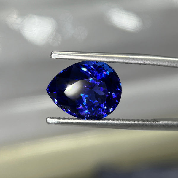 7.88 cts. Tanzanite Pear, AAAA Quality