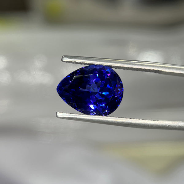7.88 cts. Tanzanite Pear, AAAA Quality
